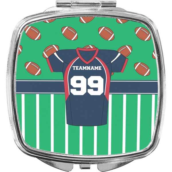 Custom Football Jersey Compact Makeup Mirror (Personalized)
