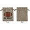 Football Jersey Medium Burlap Gift Bag - Front Approval