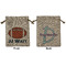 Football Jersey Medium Burlap Gift Bag - Front and Back