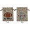 Football Jersey Medium Burlap Gift Bag - Front & Back (Personalized)