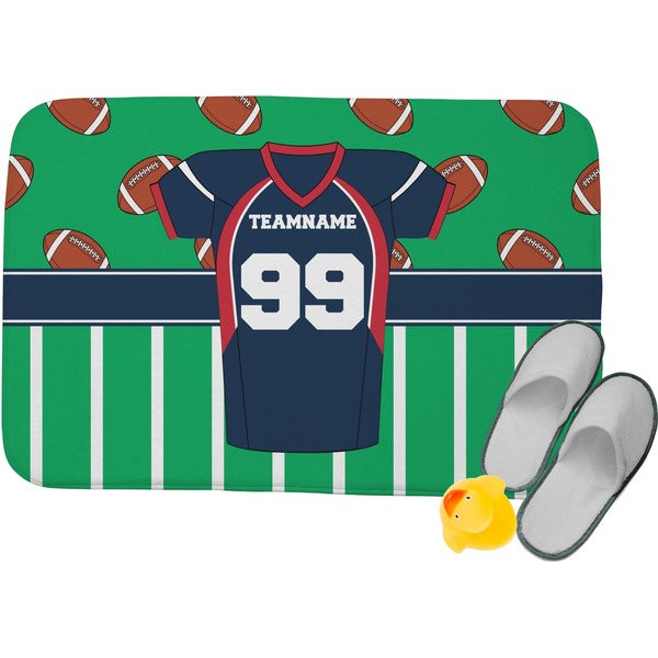 Custom Football Jersey Memory Foam Bath Mat (Personalized)