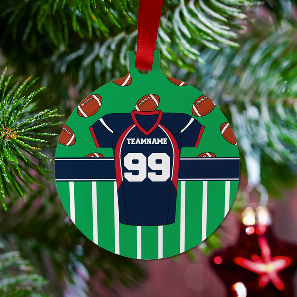 Football Jersey Metal Ball Ornament - Lifestyle