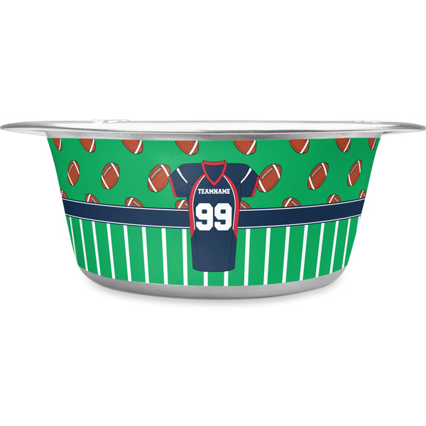 Custom Football Jersey Stainless Steel Dog Bowl (Personalized)