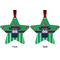 Football Jersey Metal Star Ornament - Front and Back