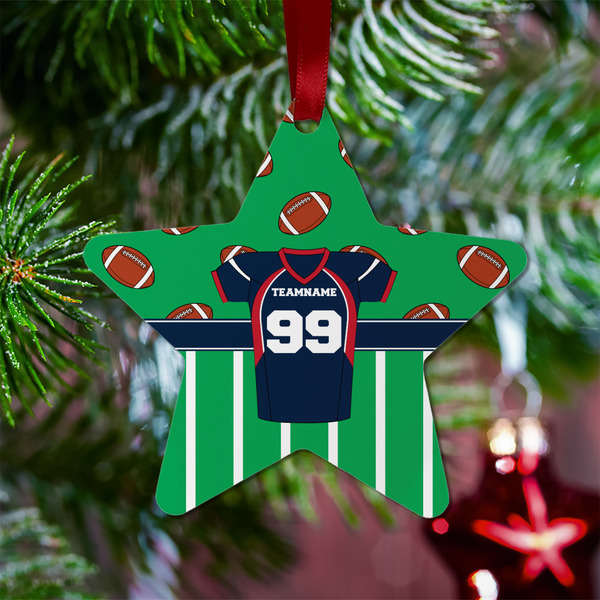 Football Jersey Metal Star Ornament - Lifestyle