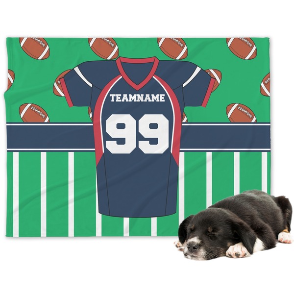 Custom Football Jersey Dog Blanket (Personalized)