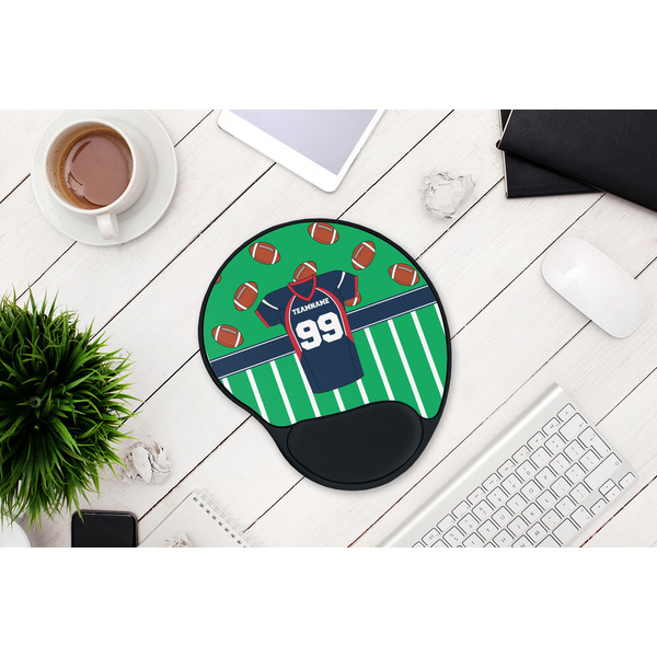 Football Jersey Mouse Pad with Wrist Rest - LIFESYTLE 1