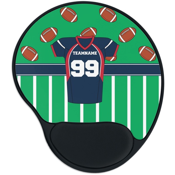 Custom Football Jersey Mouse Pad with Wrist Support