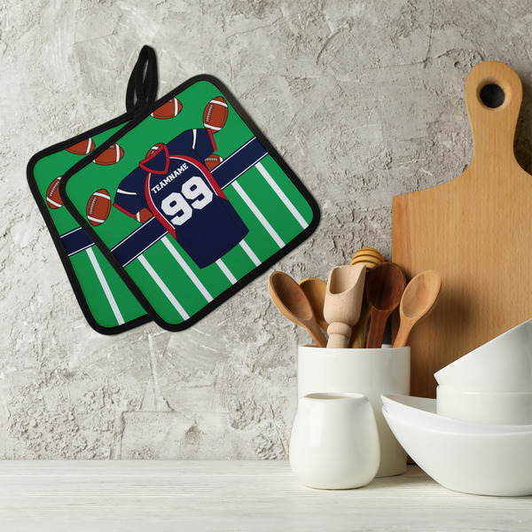Football Jersey Neoprene Pot Holder - Set of 2  LIFESTYLE