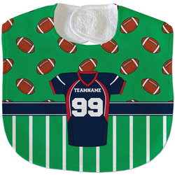 Football Jersey Velour Baby Bib w/ Name and Number