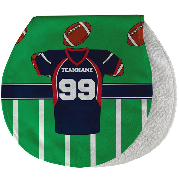 Custom Football Jersey Burp Pad - Velour w/ Name and Number