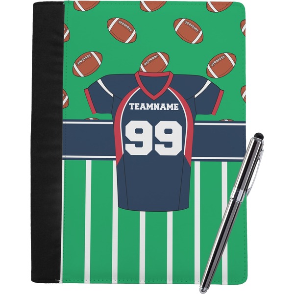 Custom Football Jersey Notebook Padfolio - Large w/ Name and Number