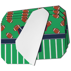 Football Jersey Dining Table Mat - Octagon - Set of 4 (Single-Sided) w/ Name and Number