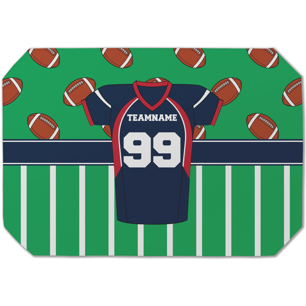 Custom Football Jersey Dining Table Mat - Octagon (Single-Sided) w/ Name and Number