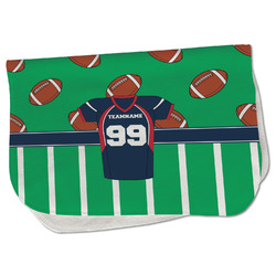 Football Jersey Burp Cloth - Fleece w/ Name and Number