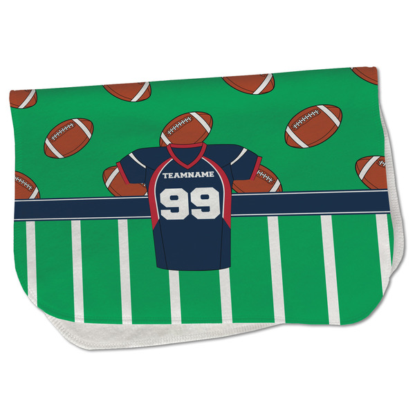 Custom Football Jersey Burp Cloth - Fleece w/ Name and Number