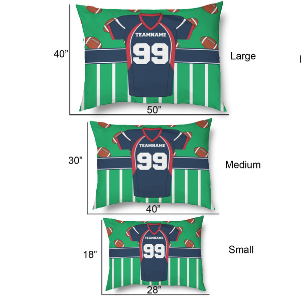 Football Jersey Outdoor Dog Beds - SIZE CHART