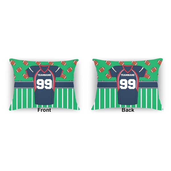 Football Jersey Outdoor Rectangular Throw Pillow (Front and Back)