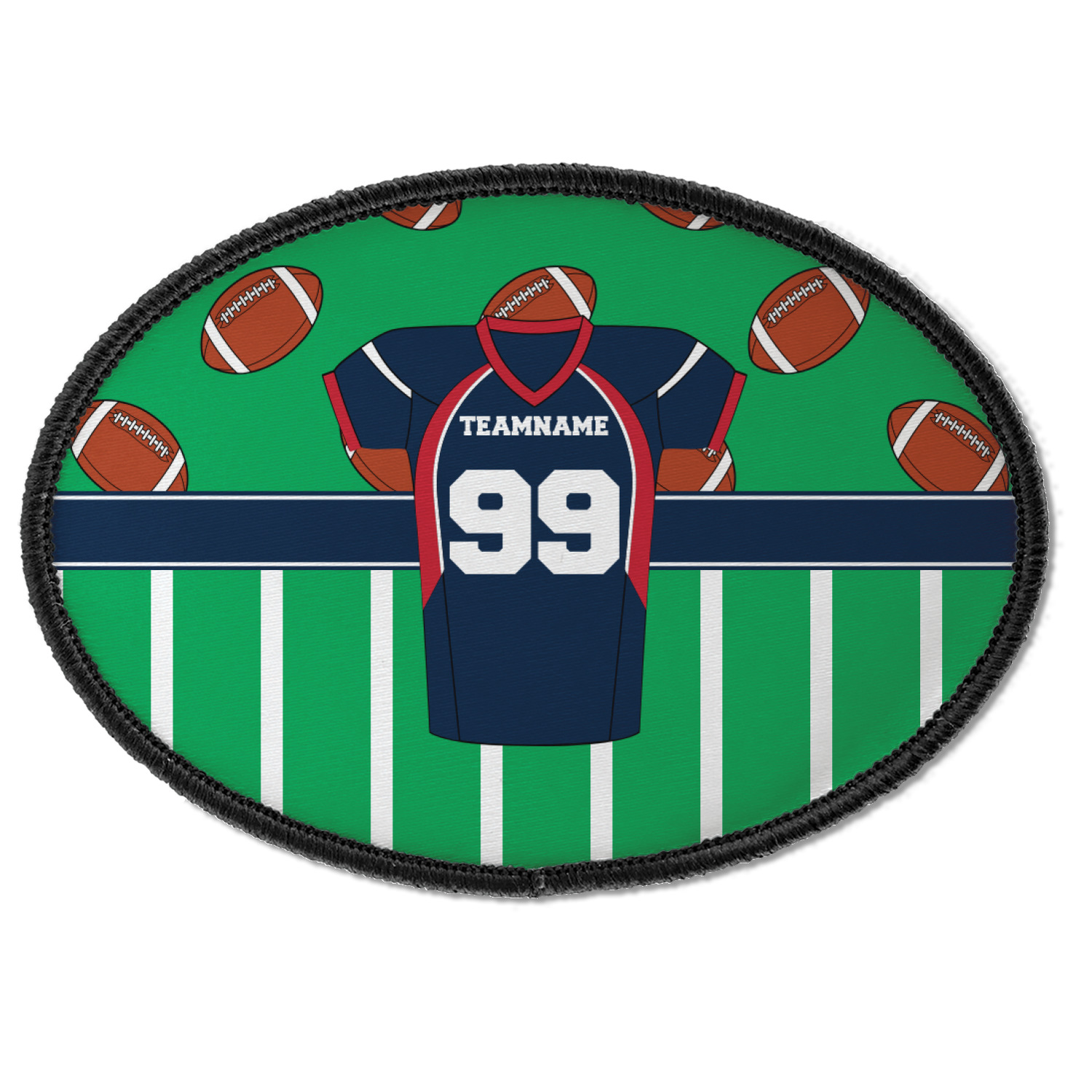 Custom Football Jersey Iron on Patches (Personalized)
