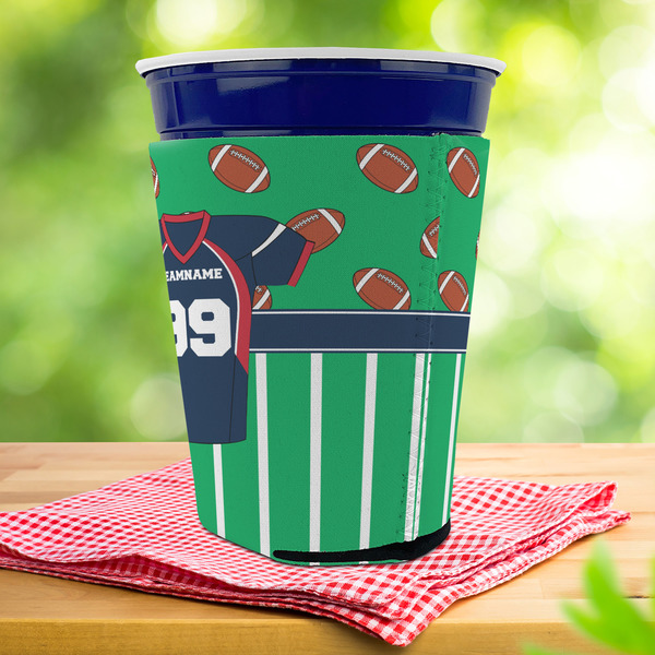 Football Jersey Party Cup Sleeves - with bottom - Lifestyle