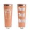 Football Jersey Peach RTIC Everyday Tumbler - 28 oz. - Front and Back