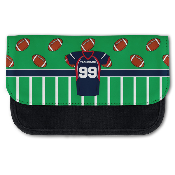 Custom Football Jersey Canvas Pencil Case w/ Name and Number