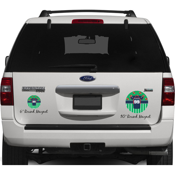 Football Jersey Personalized Car Magnets on Ford Explorer