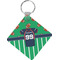 Football Jersey Diamond Plastic Keychain w/ Name and Number