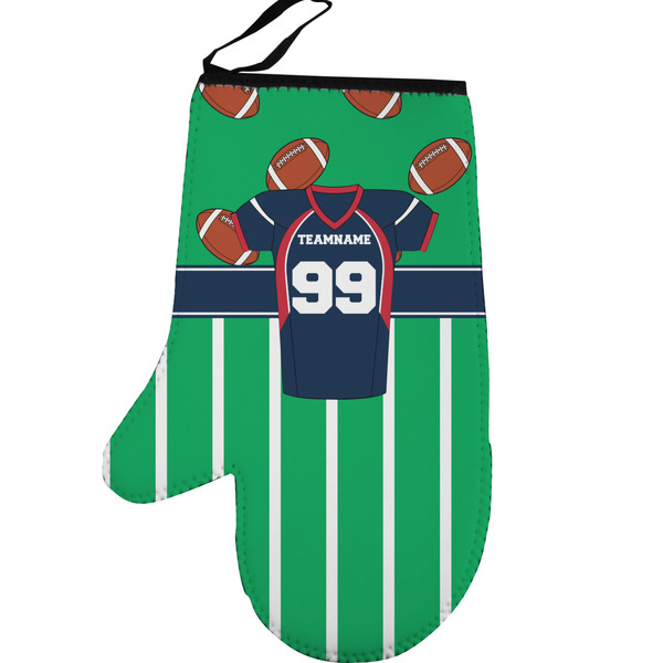 Custom Football Jersey Left Oven Mitt (Personalized)