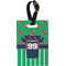 Football Jersey Plastic Luggage Tag - Rectangular w/ Name and Number