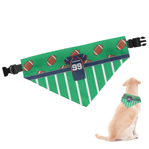 Custom Football Jersey Dog Bandana - Large (Personalized)