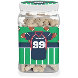 Football Jersey Dog Treat Jar (Personalized)