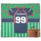 Football Jersey Picnic Blanket - Flat - With Basket