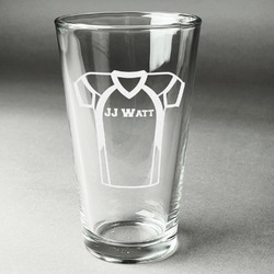 Football Jersey Pint Glass - Engraved (Single) (Personalized)