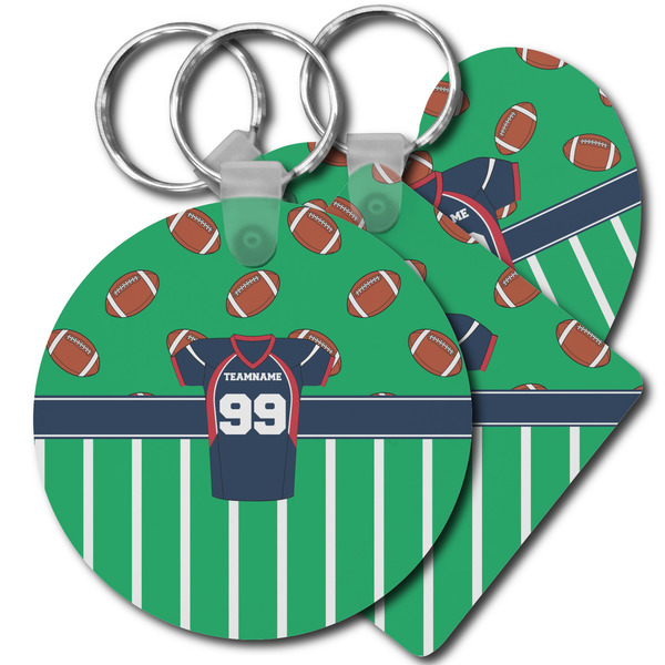 Custom Football Jersey Plastic Keychain (Personalized)