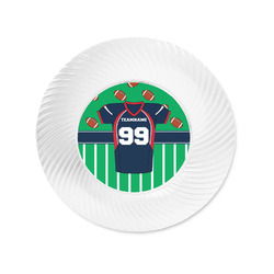 Football Jersey Plastic Party Appetizer & Dessert Plates - 6" (Personalized)