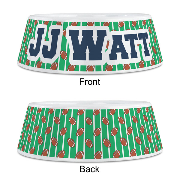 Football Jersey Plastic Pet Bowls - Medium - APPROVAL
