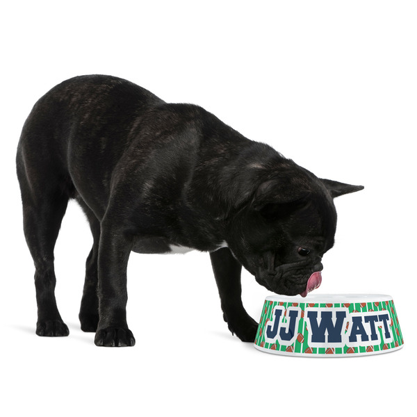 Football Jersey Plastic Pet Bowls - Medium - LIFESTYLE