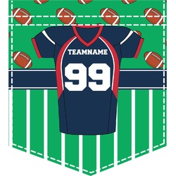 Football Jersey Iron On Faux Pocket (Personalized)
