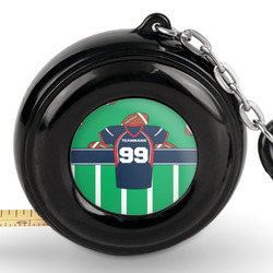 Football Jersey Pocket Tape Measure - 6 Ft w/ Carabiner Clip (Personalized)
