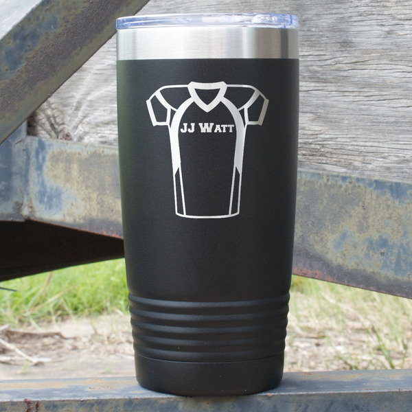 Custom Football Jersey 20 oz Stainless Steel Tumbler (Personalized)
