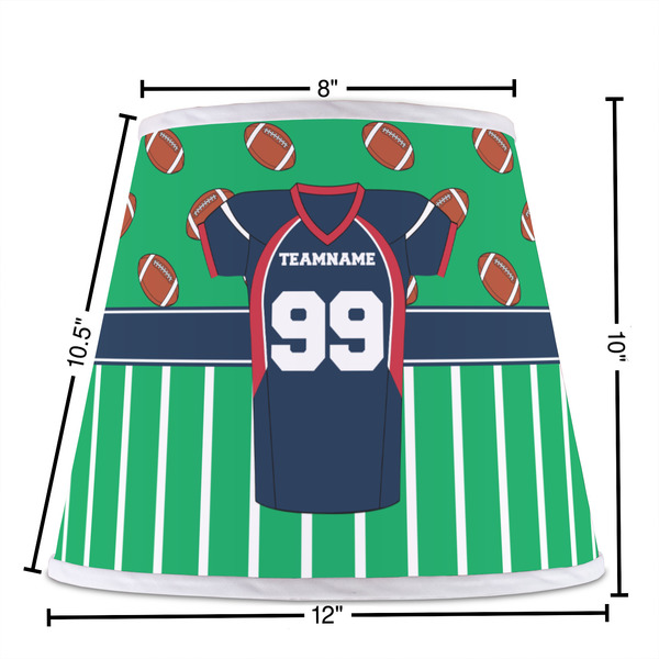 Football Jersey Poly Film Empire Lampshade - Dimensions