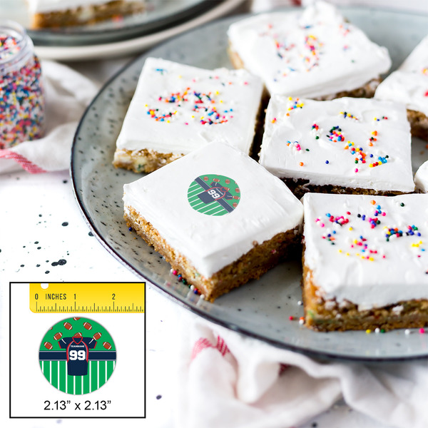 Football Jersey Printed Icing Circle - Small - In Context