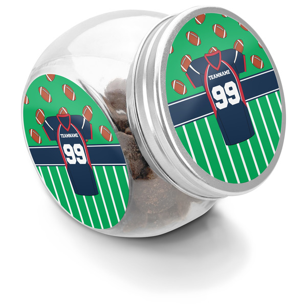 Custom Football Jersey Puppy Treat Jar (Personalized)