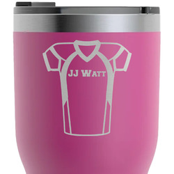 Football Jersey RTIC Tumbler - Magenta - Laser Engraved - Double-Sided (Personalized)