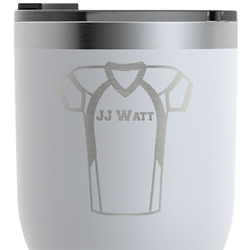 Football Jersey RTIC Tumbler - White - Engraved Front (Personalized)