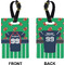 Football Jersey Rectangle Luggage Tag (Front + Back)