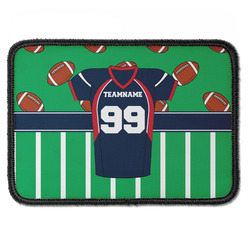 Football Jersey Iron On Rectangle Patch w/ Name and Number