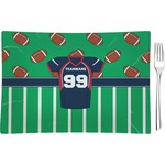 Football Jersey Rectangular Glass Appetizer / Dessert Plate - Single or Set (Personalized)
