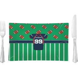Football Jersey Rectangular Glass Lunch / Dinner Plate - Single or Set (Personalized)